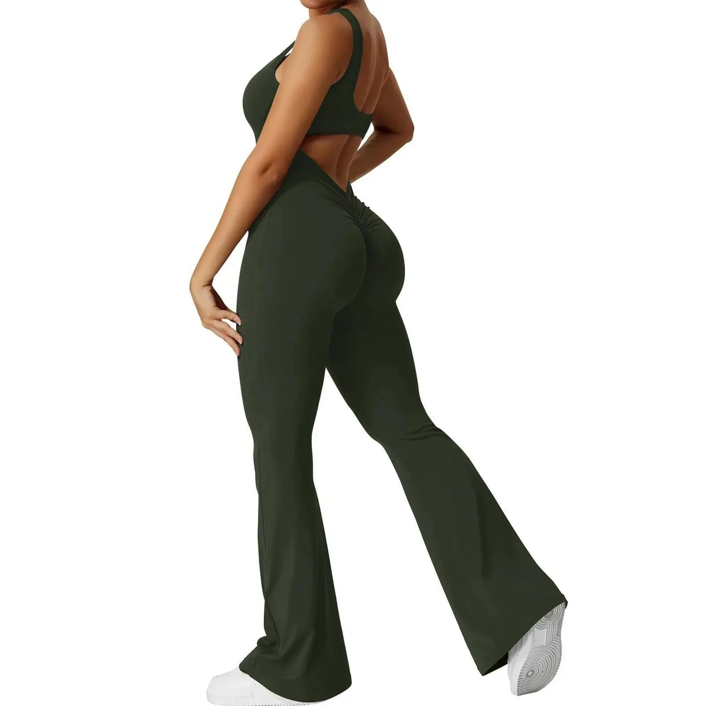 2025 Summer New Women's Slim Hip Lift Backless Bodysuit Sexy Hottie Pullover Bodysuit Sports Yoga Wear upscaleclicks