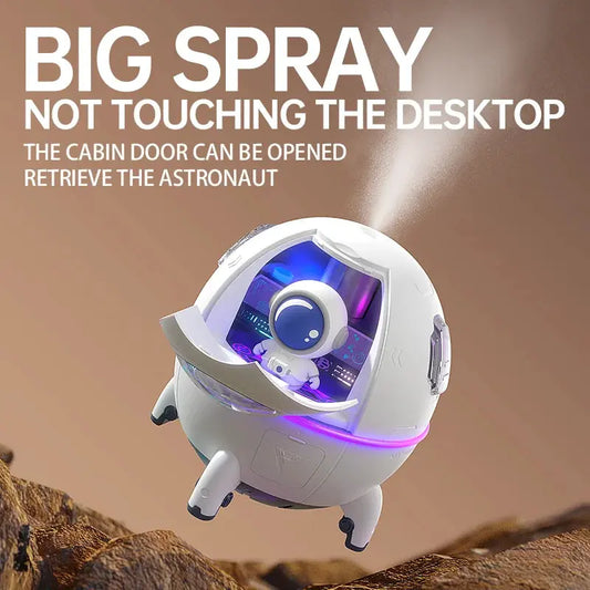 220ML Space Capsule Air Humidifier USB Ultrasonic Cool Mist Aromatherapy Water Diffuser with Led Light Astronaut Humidificad upscaleclicks