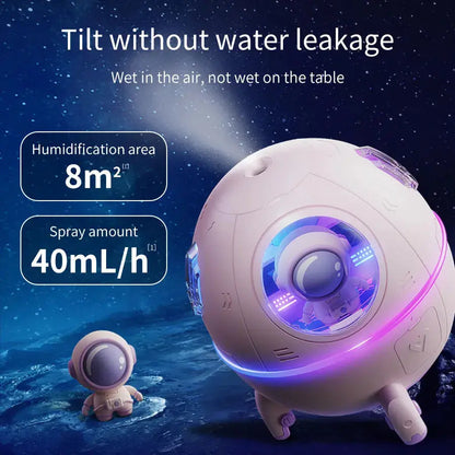 220ML Space Capsule Air Humidifier USB Ultrasonic Cool Mist Aromatherapy Water Diffuser with Led Light Astronaut Humidificad upscaleclicks