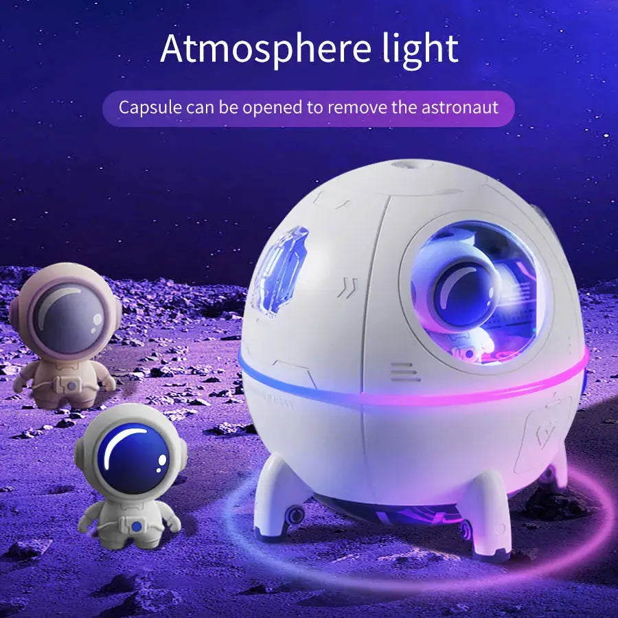 220ML Space Capsule Air Humidifier USB Ultrasonic Cool Mist Aromatherapy Water Diffuser with Led Light Astronaut Humidificad upscaleclicks