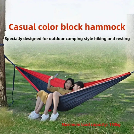 270x140cm Portable Hammocks Nylon Color Parachute Fabric Single and Double Size Outdoor Camping Hiking Garden Hammock upscaleclicks