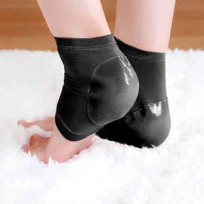 2Pcs Heel Protective Cover Foot Heels Socks Pain Relief Feet Care Sock Black Silicone Anti-Crack Moisturizing Shoe Pads Unisex upscaleclicks