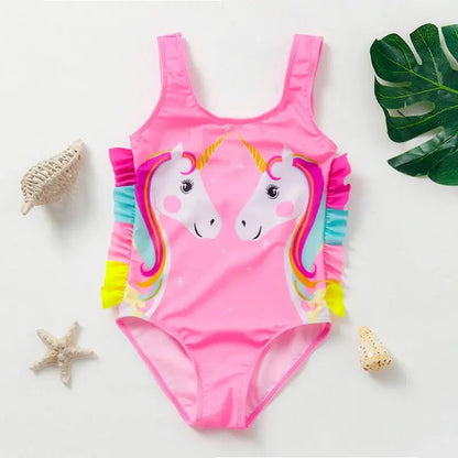 3-10years girls swimsuit 2023 fashion mermaid unicorn swimwear for children upscaleclicks