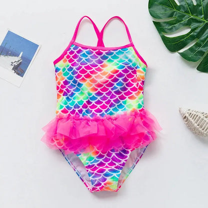 3-10years girls swimsuit 2023 fashion mermaid unicorn swimwear for children upscaleclicks