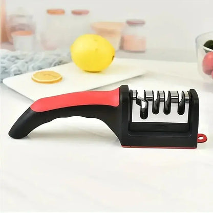 3-Segment Knife Sharpener Knife Sharpeners for Kitchen Knives Stainless Steel Three-Purpose Sharpening Stone for Kitchen Tools upscaleclicks