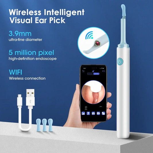 3.9mm Wireless Intelligent Ear Cleaner 1080P Visual Otoscope Camera Ear Wax Remover Pick Spoon Cleaning Tools Luminous Endoscopy upscaleclicks