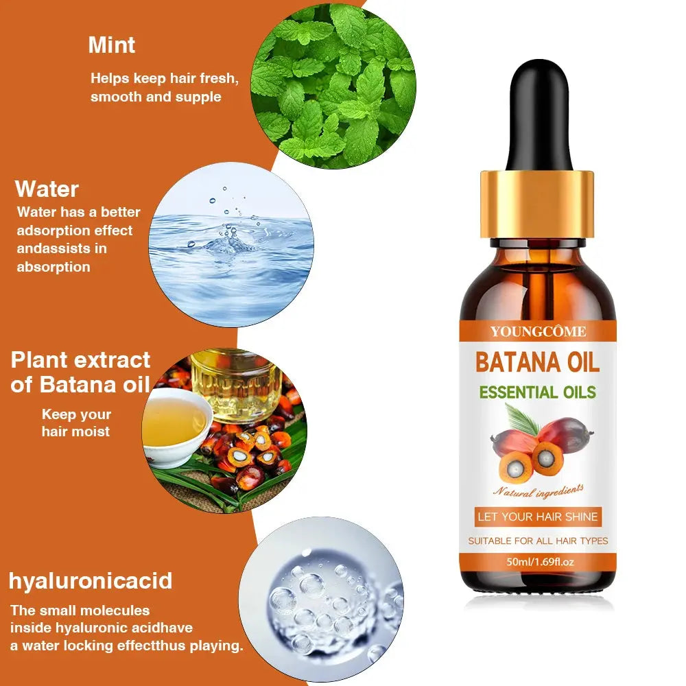 30ml/50ml Batana Hair Oil-Nourishing and Moisturizing, Nourishing Treatment For Split Ends Dry Organics Hair Care Oil upscaleclicks