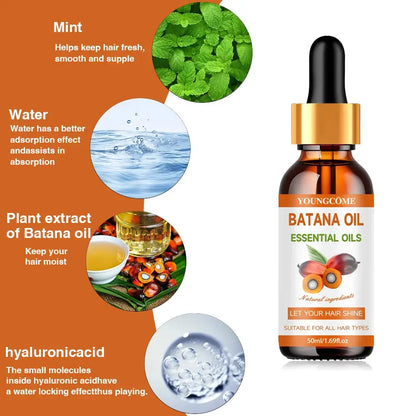 30ml/50ml Batana Hair Oil-Nourishing and Moisturizing, Nourishing Treatment For Split Ends Dry Organics Hair Care Oil upscaleclicks