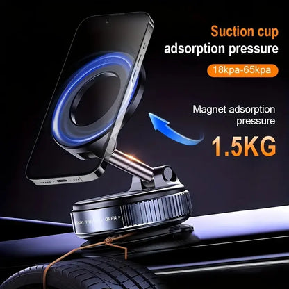 360° Rotating Magnetic Phone Holder, Foldable and Extendable, Suitable for iPhone 16/15/14/12, ABS Material, Not Waterproof, Multi-Scene Use in Shower/Gym/Smooth Surfaces, One Piece, Black, Equipped with Back Magnet Ring upscaleclicks
