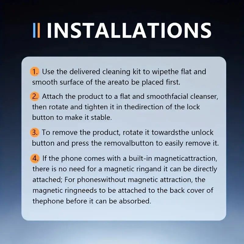 360° Rotating Magnetic Phone Holder, Foldable and Extendable, Suitable for iPhone 16/15/14/12, ABS Material, Not Waterproof, Multi-Scene Use in Shower/Gym/Smooth Surfaces, One Piece, Black, Equipped with Back Magnet Ring upscaleclicks