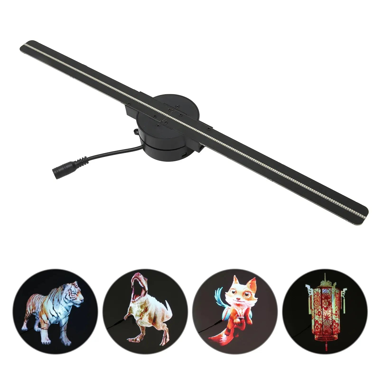 3D Hologram Fan 16.5in 2000x224 WiFi 3D Projector with 224 LED Light Beads for Business Store Advertising upscaleclicks