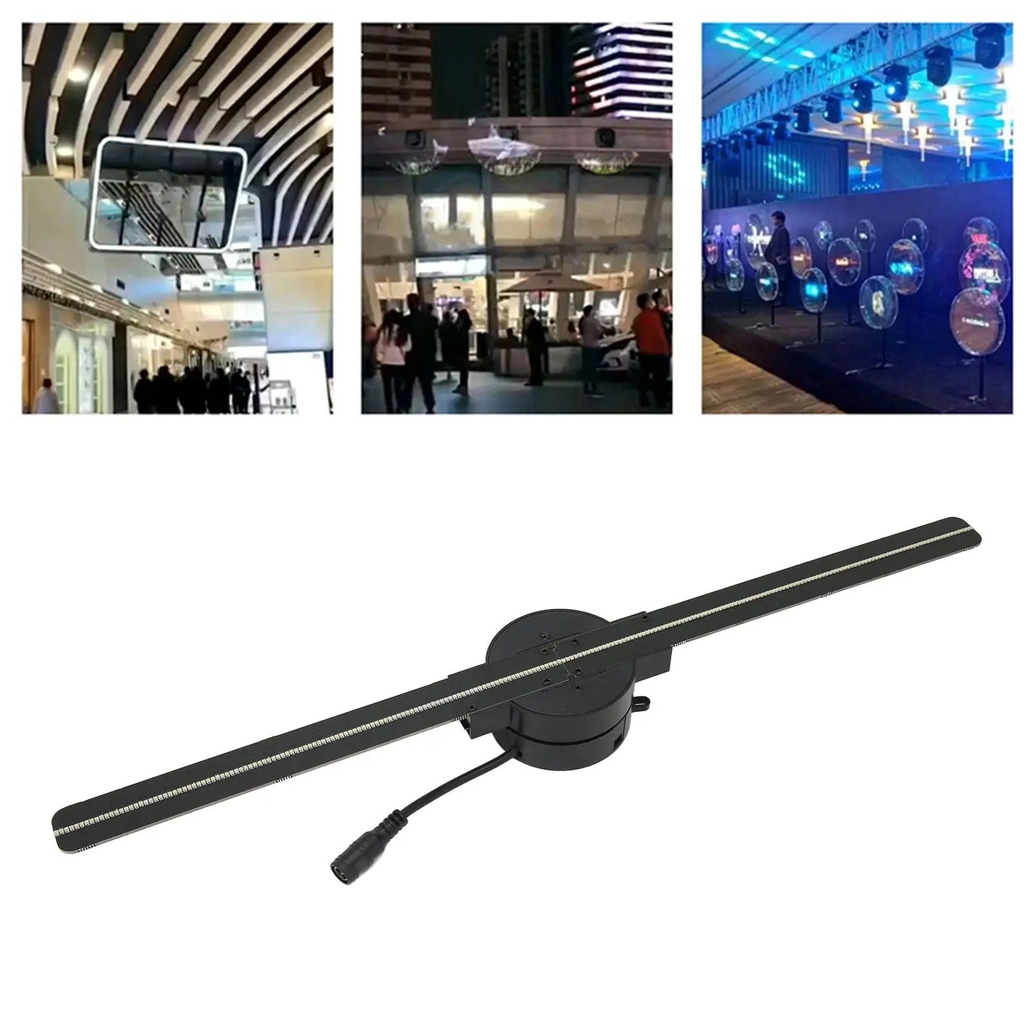 3D Hologram Fan 16.5in 2000x224 WiFi 3D Projector with 224 LED Light Beads for Business Store Advertising upscaleclicks