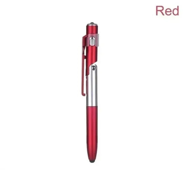 4 In 1 Multifunction Ballpoint Pen with LED Light Fold Phone Holder Night Read Writing Pencil Office School Student Stationery upscaleclicks