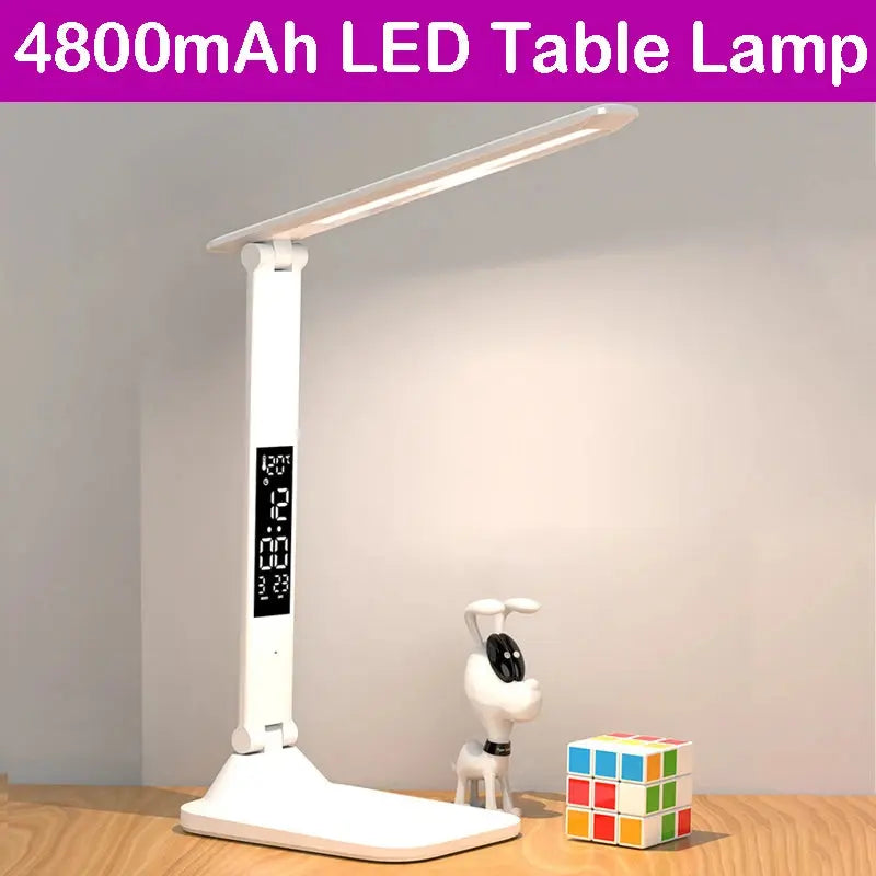 4800mAh USB Rechargeable Touch LED Table Lamp Eye Protection 3 Color Stepless Dimmable Night Light For Desk Study Reading Lamp upscaleclicks
