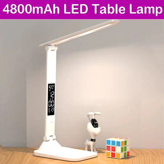 4800mAh USB Rechargeable Touch LED Table Lamp Eye Protection 3 Color Stepless Dimmable Night Light For Desk Study Reading Lamp upscaleclicks