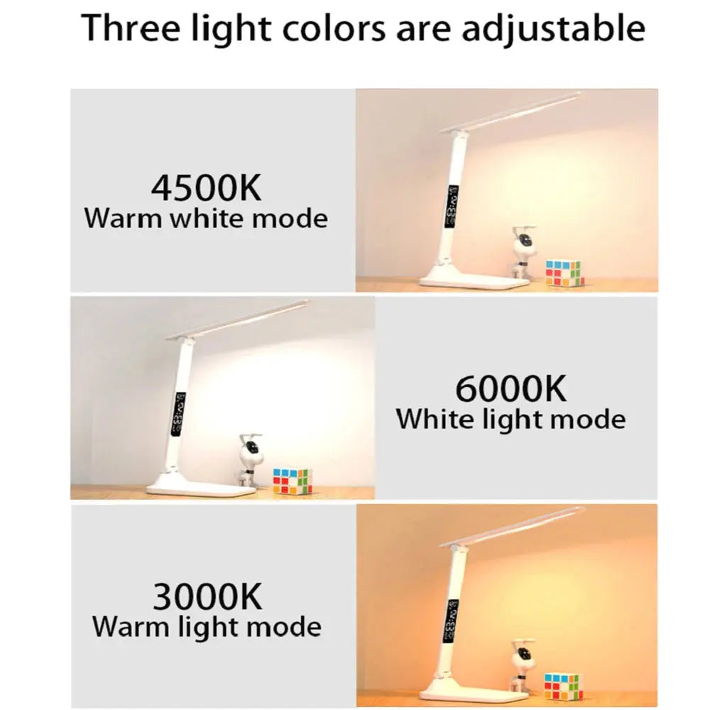 4800mAh USB Rechargeable Touch LED Table Lamp Eye Protection 3 Color Stepless Dimmable Night Light For Desk Study Reading Lamp upscaleclicks