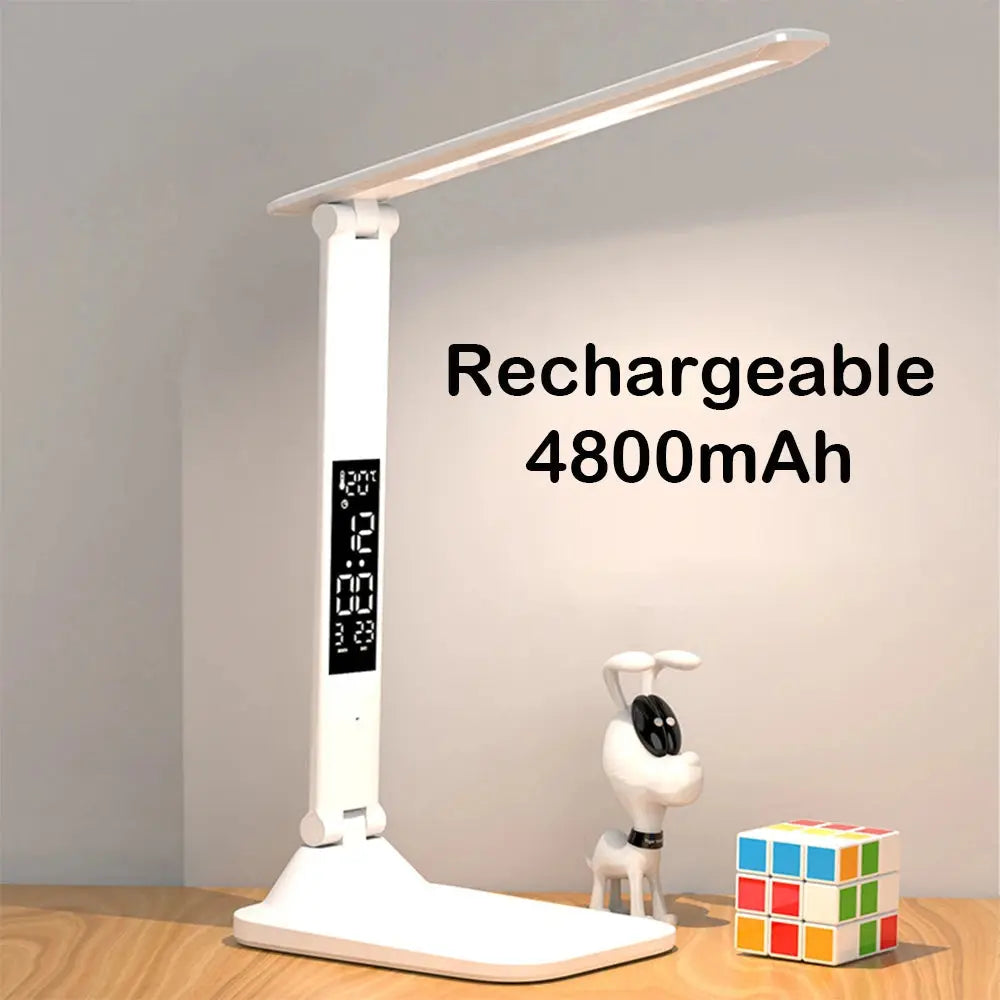 4800mAh USB Rechargeable Touch LED Table Lamp Eye Protection 3 Color Stepless Dimmable Night Light For Desk Study Reading Lamp upscaleclicks