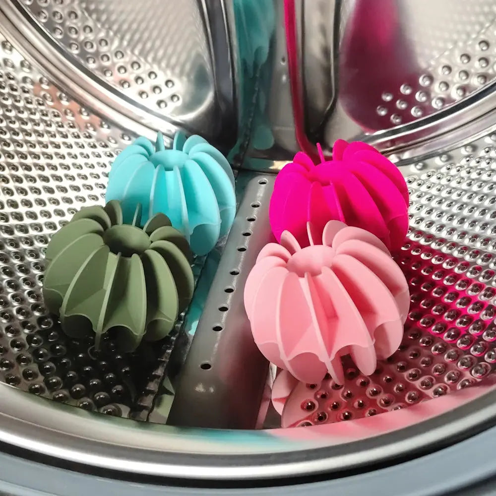 4PCS Laundry Ball Reusable Silicone Clothes Hair Cleaning Tools Pet Hair Remover Washing Machine Cat Hair Catcher Laundry Ball upscaleclicks