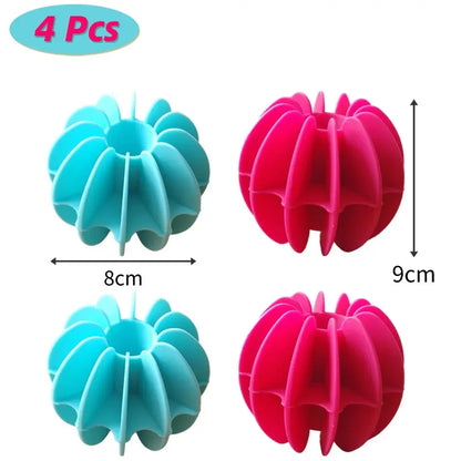 4PCS Laundry Ball Reusable Silicone Clothes Hair Cleaning Tools Pet Hair Remover Washing Machine Cat Hair Catcher Laundry Ball upscaleclicks