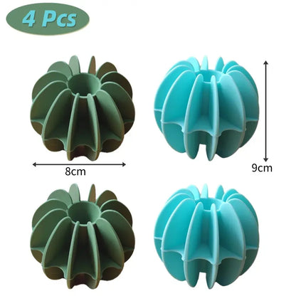 4PCS Laundry Ball Reusable Silicone Clothes Hair Cleaning Tools Pet Hair Remover Washing Machine Cat Hair Catcher Laundry Ball upscaleclicks