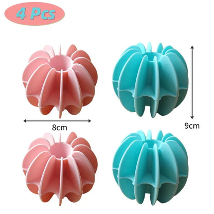 4PCS Laundry Ball Reusable Silicone Clothes Hair Cleaning Tools Pet Hair Remover Washing Machine Cat Hair Catcher Laundry Ball upscaleclicks