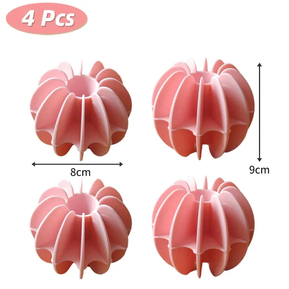 4PCS Laundry Ball Reusable Silicone Clothes Hair Cleaning Tools Pet Hair Remover Washing Machine Cat Hair Catcher Laundry Ball upscaleclicks