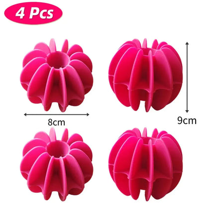 4PCS Laundry Ball Reusable Silicone Clothes Hair Cleaning Tools Pet Hair Remover Washing Machine Cat Hair Catcher Laundry Ball upscaleclicks