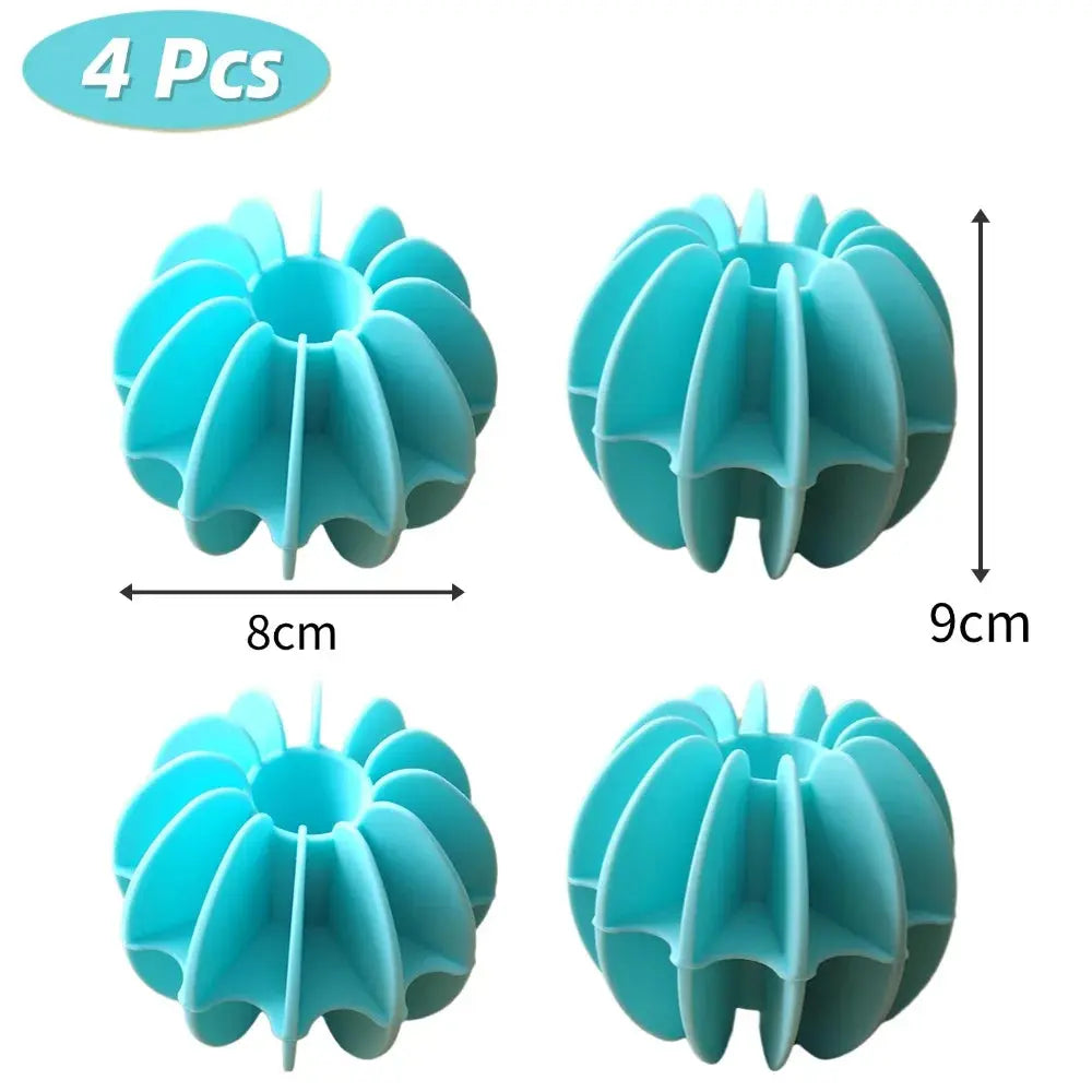 4PCS Laundry Ball Reusable Silicone Clothes Hair Cleaning Tools Pet Hair Remover Washing Machine Cat Hair Catcher Laundry Ball upscaleclicks