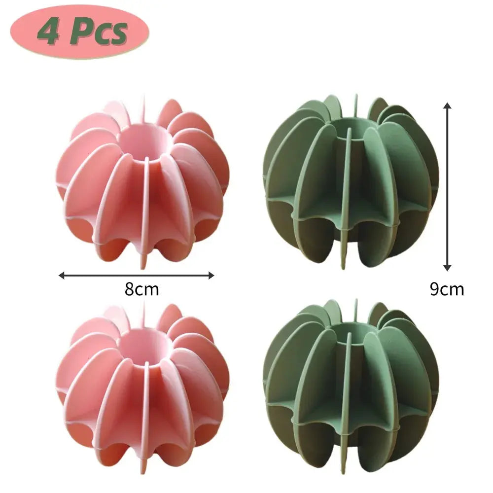4PCS Laundry Ball Reusable Silicone Clothes Hair Cleaning Tools Pet Hair Remover Washing Machine Cat Hair Catcher Laundry Ball upscaleclicks