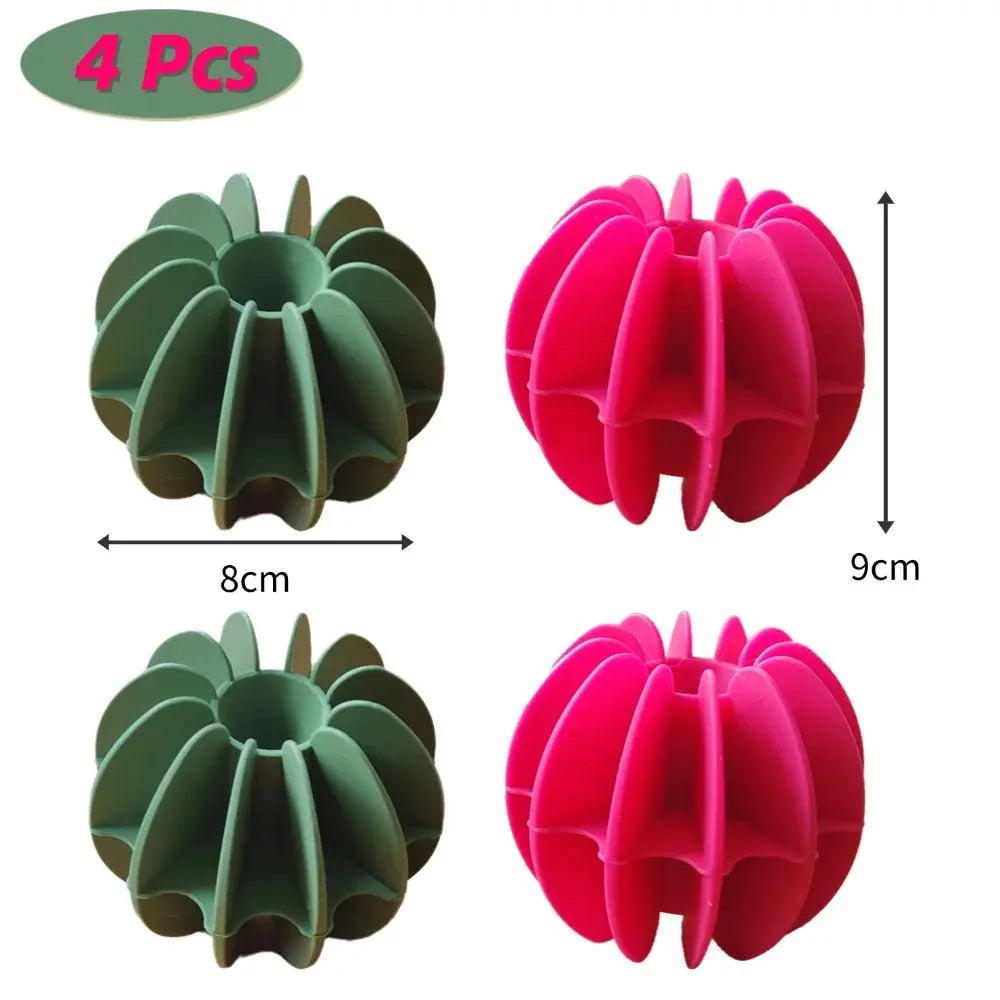 4PCS Laundry Ball Reusable Silicone Clothes Hair Cleaning Tools Pet Hair Remover Washing Machine Cat Hair Catcher Laundry Ball upscaleclicks