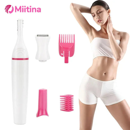 5 In 1 Body Hair Remover Epilator Electric Razor Clipper Shaver Trimmer Women Armpit Bikini Hair Leg Hair Pubic Hairs Trimmer upscaleclicks