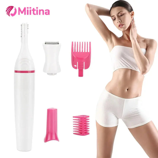 5 In 1 Body Hair Remover Epilator Electric Razor Clipper Shaver Trimmer Women Armpit Bikini Hair Leg Hair Pubic Hairs Trimmer upscaleclicks