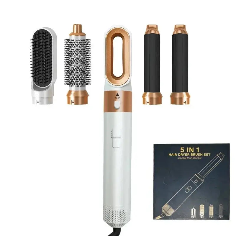 5 in 1 Hair Dryer Hot Comb Set Professional Curling Iron Hair Straightener Styling Tool For Dyson Airwrap Hair Dryer Household upscaleclicks