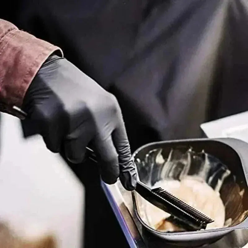 50/10PCS Disposable Black Nitrile Gloves Latex Free Waterproof Durable Suitable for Kitchen Food Processing Beauty SalonFamily upscaleclicks