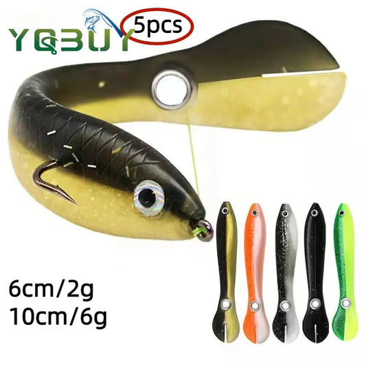 5pcs Fishing Soft Lure Plastic Baits 2g/6g Bionic Fishing Bait Outdoor Fishing Supplies Soft Bait Fake Bait upscaleclicks