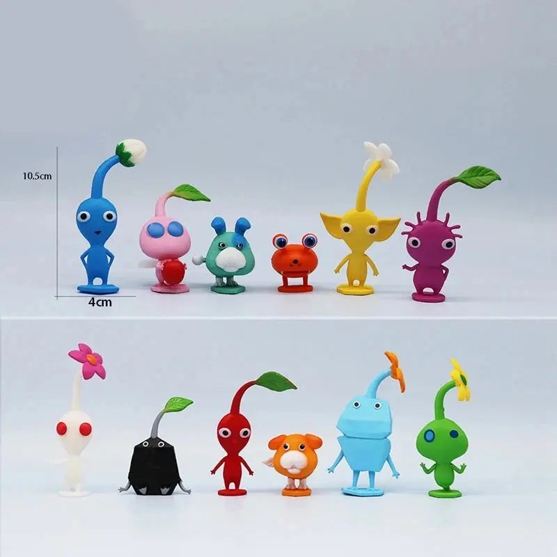 6/12Pcs/Set Game Anime PIKMIN Figure Captain Olimar PIKMIN Action Figure PVC Collection Model Doll Toys for Children Gifts upscaleclicks