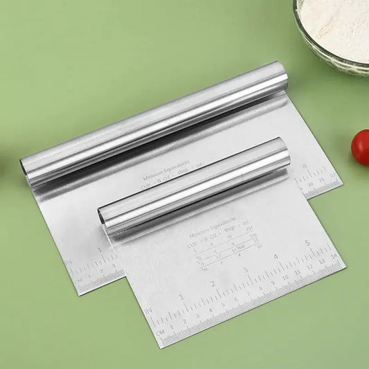6"/8" Stainless Steel Cake Scraper DIY Dough Pastry Spatulas Buttercream Edge Smoother Cake Decorating Tools Baking accessories upscaleclicks