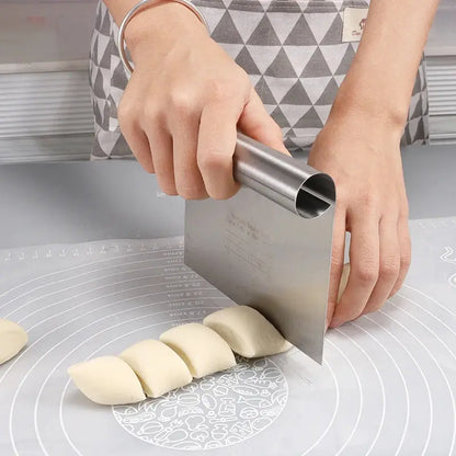 6"/8" Stainless Steel Cake Scraper DIY Dough Pastry Spatulas Buttercream Edge Smoother Cake Decorating Tools Baking accessories upscaleclicks