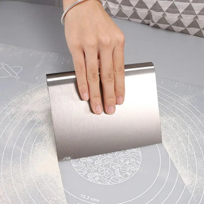 6"/8" Stainless Steel Cake Scraper DIY Dough Pastry Spatulas Buttercream Edge Smoother Cake Decorating Tools Baking accessories upscaleclicks