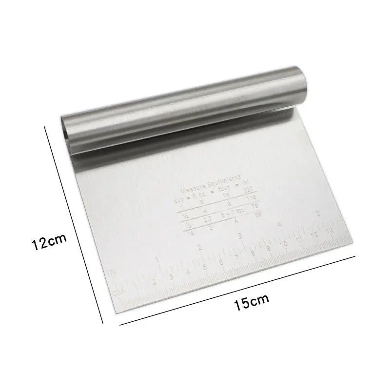 6"/8" Stainless Steel Cake Scraper DIY Dough Pastry Spatulas Buttercream Edge Smoother Cake Decorating Tools Baking accessories upscaleclicks