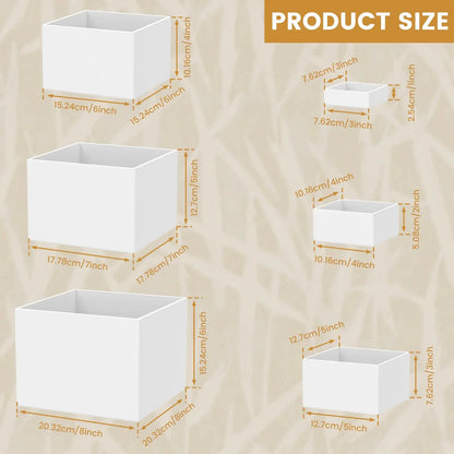 6pcs Acrylic Buffet Riser Food Display Stands Stackable Table Dessert Cake Party Buffet Display Decorating Box 6 Different Sizes upscaleclicks