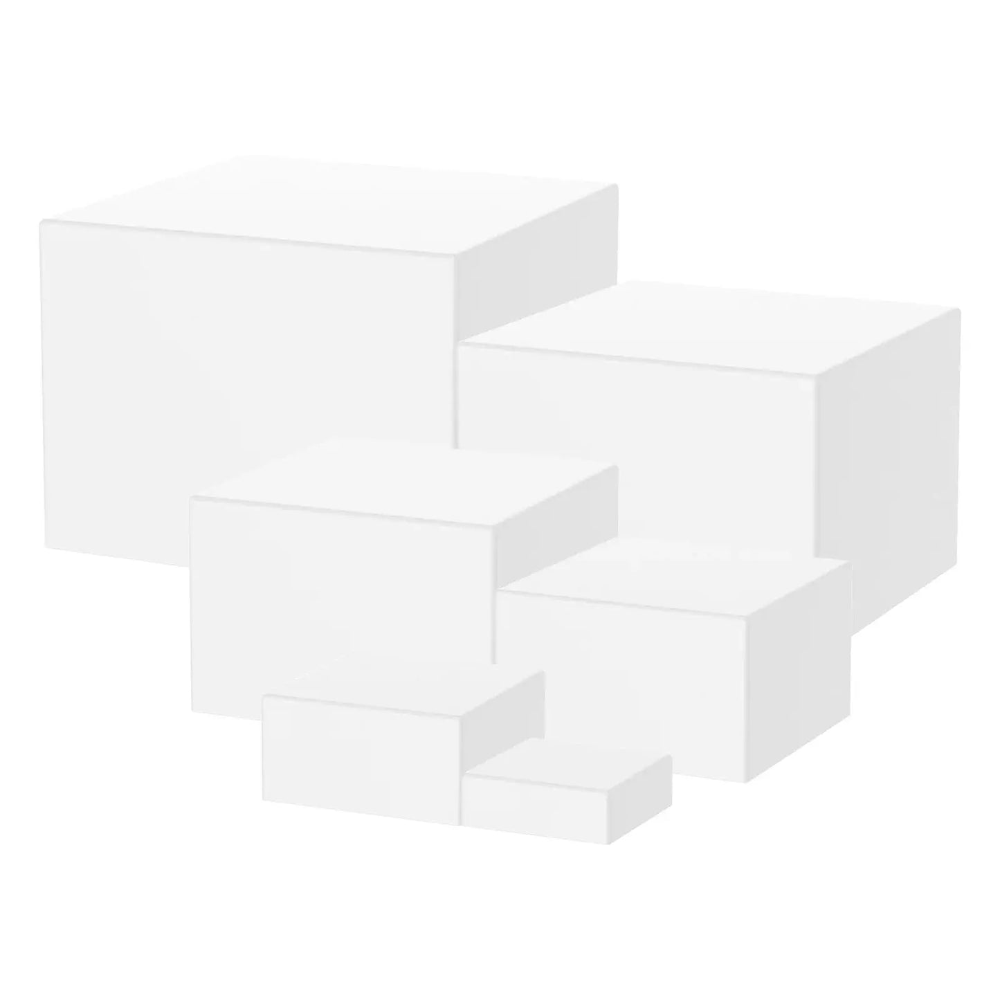 6pcs Acrylic Buffet Riser Food Display Stands Stackable Table Dessert Cake Party Buffet Display Decorating Box 6 Different Sizes upscaleclicks