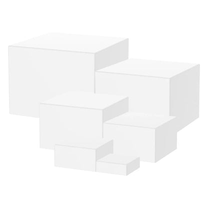 6pcs Acrylic Buffet Riser Food Display Stands Stackable Table Dessert Cake Party Buffet Display Decorating Box 6 Different Sizes upscaleclicks