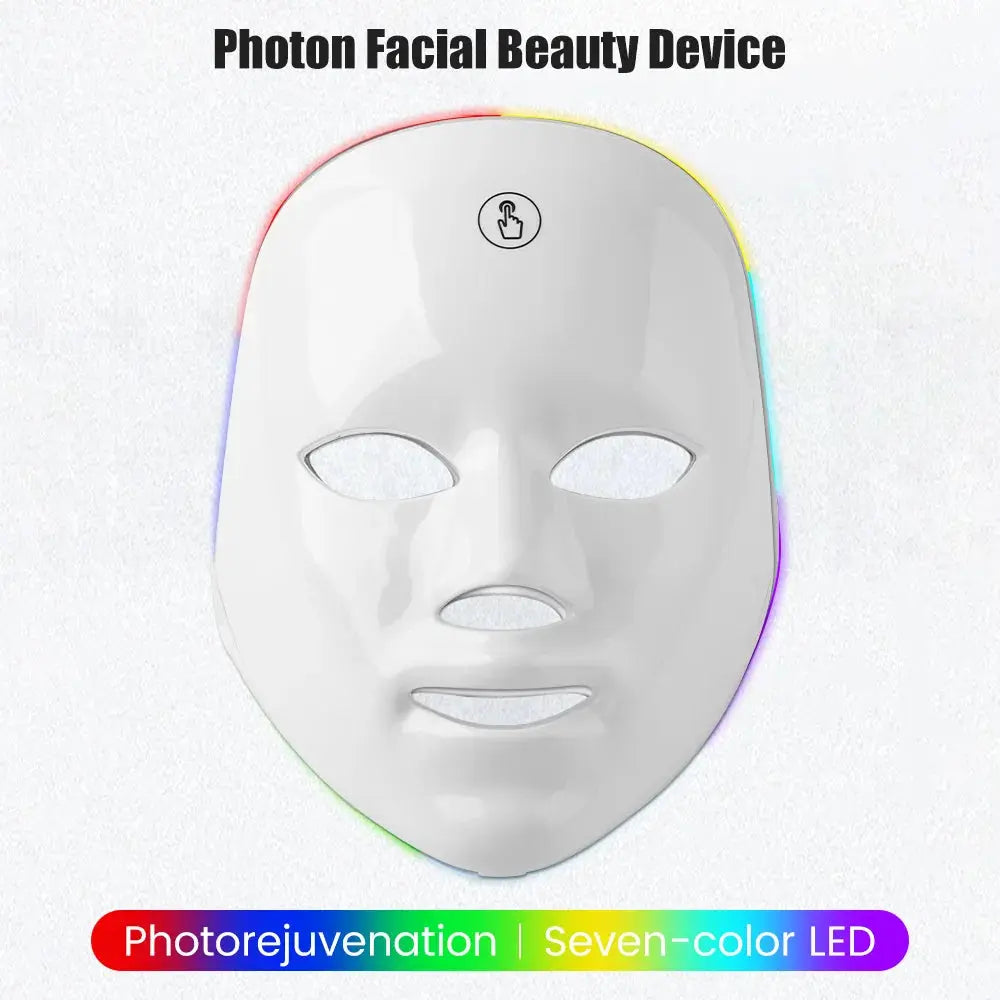 7 Colors Photon Facial LED Mask Red Light Therapy Anti Aging Face Neck Beauty Mask Relaxation Treatment Anti-Wrinkle Skin Care upscaleclicks