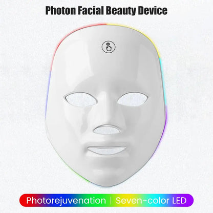 7 Colors Photon Facial LED Mask Red Light Therapy Anti Aging Face Neck Beauty Mask Relaxation Treatment Anti-Wrinkle Skin Care upscaleclicks