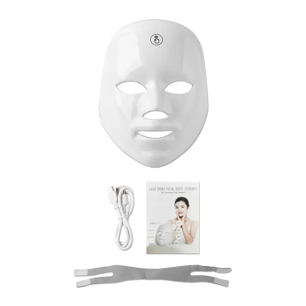 7 Colors Photon Facial LED Mask Red Light Therapy Anti Aging Face Neck Beauty Mask Relaxation Treatment Anti-Wrinkle Skin Care upscaleclicks