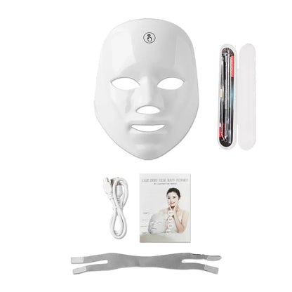 7 Colors Photon Facial LED Mask Red Light Therapy Anti Aging Face Neck Beauty Mask Relaxation Treatment Anti-Wrinkle Skin Care upscaleclicks