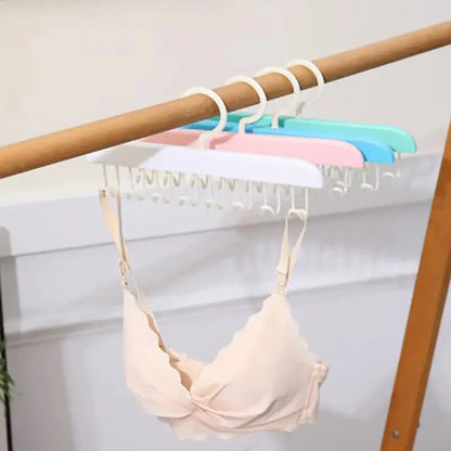 8 Hooks Bra Hanger Belts Camisole Clothes Organizer Rack Tie Hats Scarf Holder Non-slip Space Saving Wardrobe Storage upscaleclicks