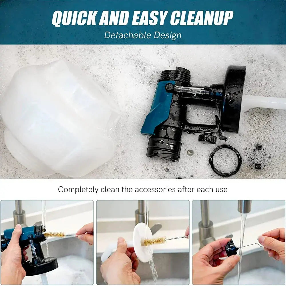 800ML Electric Spray Gun Cordless Paint Sprayer Auto Furniture Steel Coating Airbrush Compatible for Makita 18V Battery