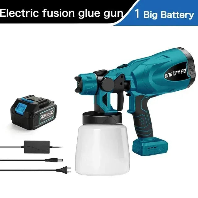 800ML Electric Spray Gun Cordless Paint Sprayer Auto Furniture Steel Coating Airbrush Compatible for Makita 18V Battery